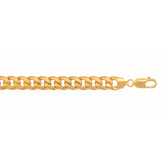 10K Yellow Gold 8mm Semi-Solid Miami Cuban 8.5 Chain Bracelet with Lobster Lock